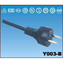 Cables de alimentación de CA con conector schuko recta